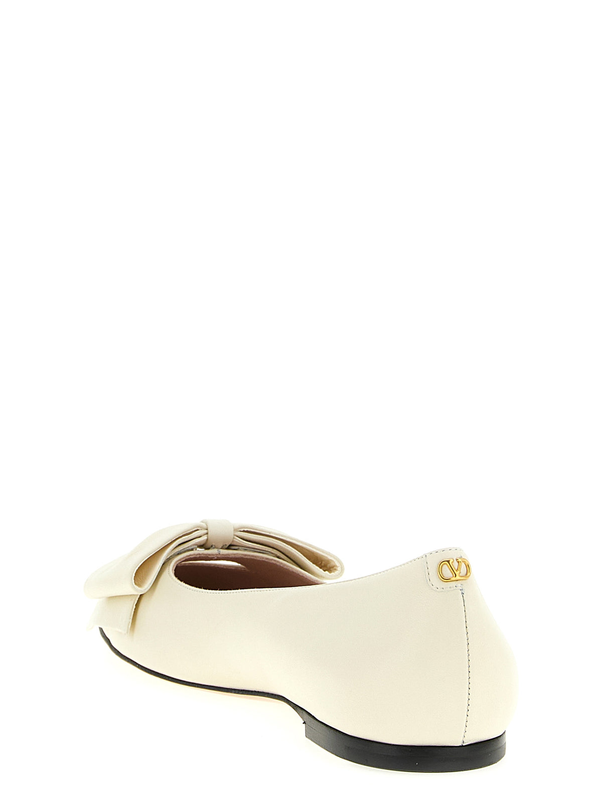 Valentino Garavani White Leather Ballet Flats - Bowow Model