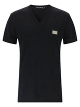 T-shirt en coton noir Dolce &amp; Gabbana