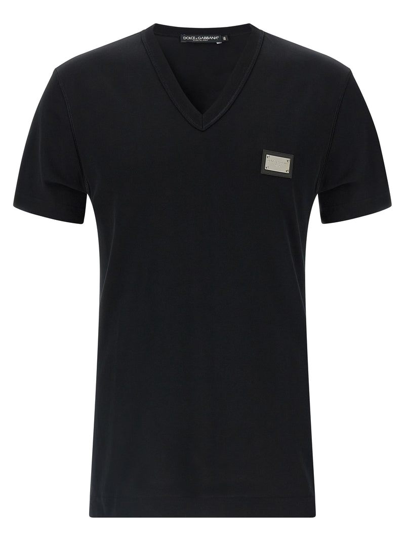 T-shirt en coton noir Dolce &amp; Gabbana