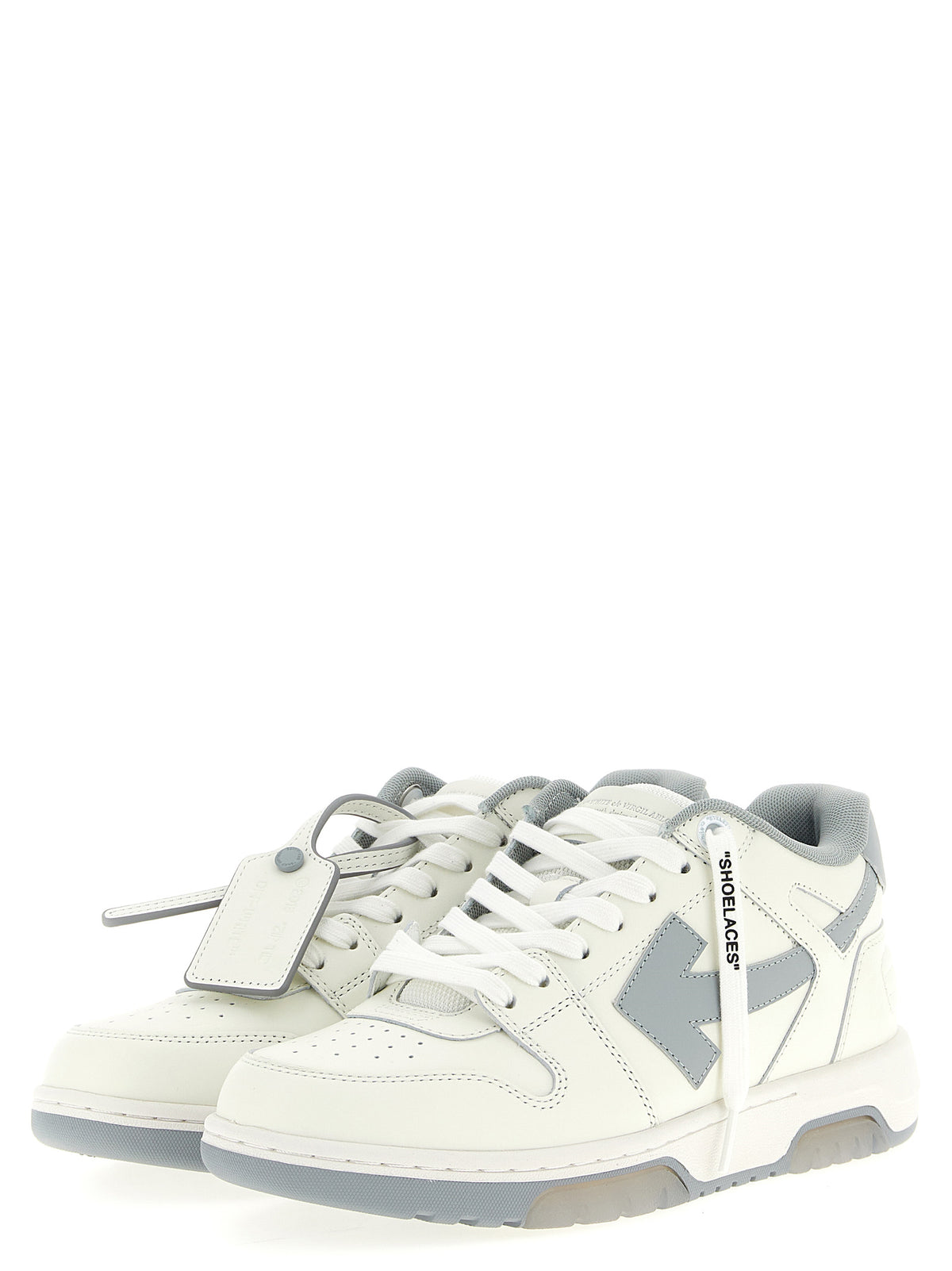 Baskets basses Off-White en cuir gris