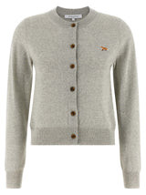 Maison Kitsuné Gray Virgin Wool Cardigan