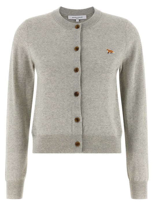 Gilet Maison Kitsuné en laine vierge grise