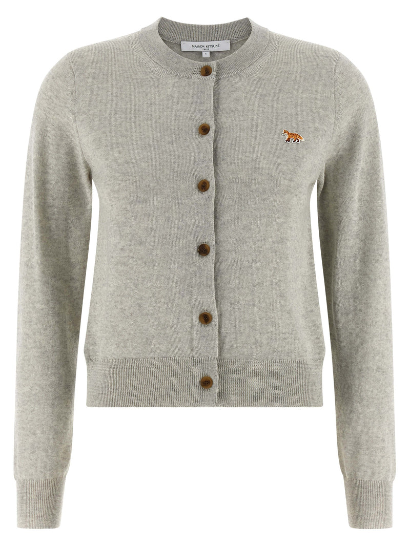 Gilet Maison Kitsuné en laine vierge grise