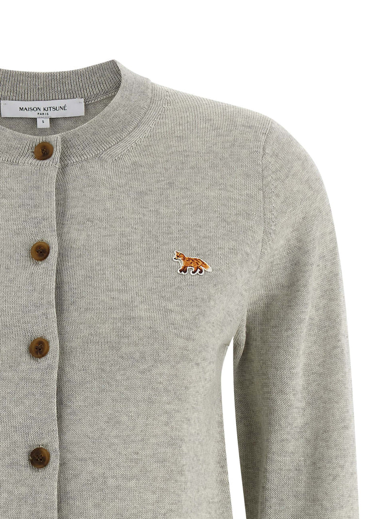 Gilet Maison Kitsuné en laine vierge grise
