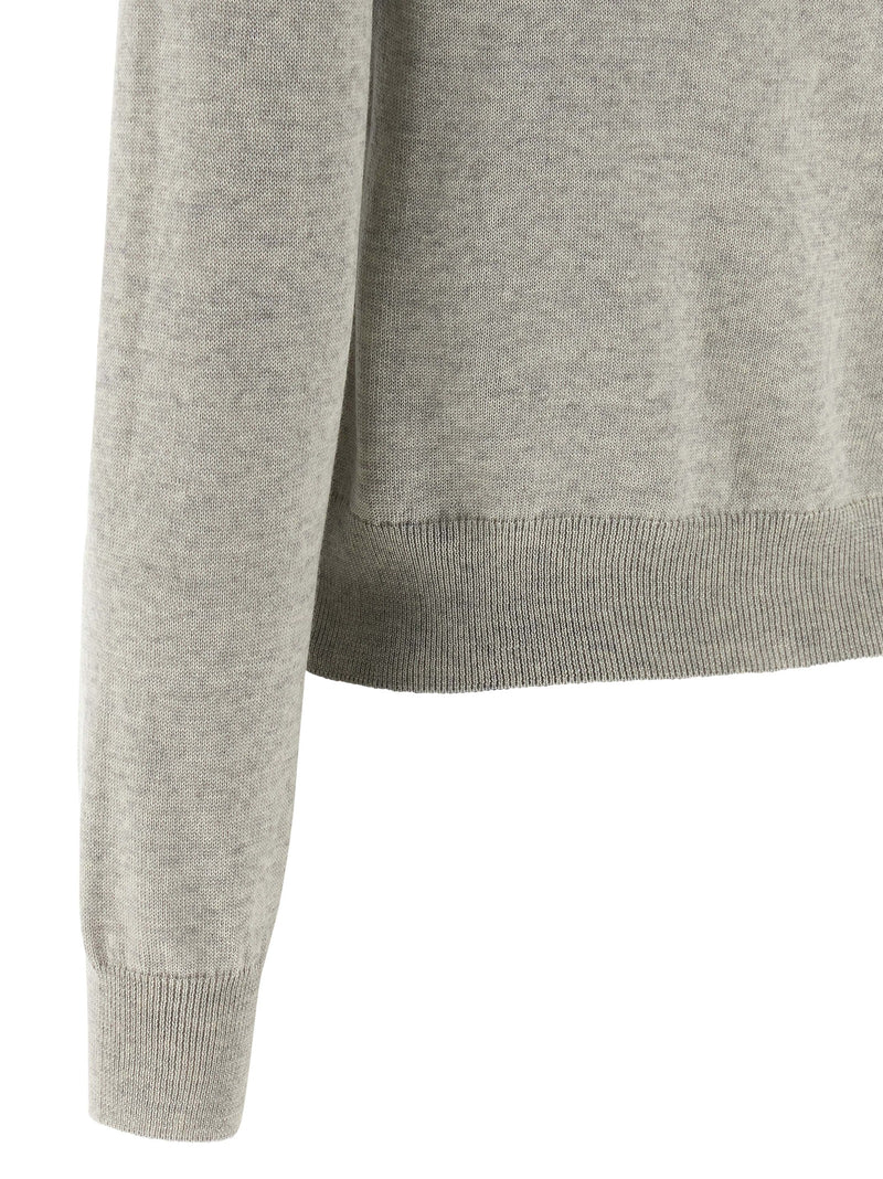 Gilet Maison Kitsuné en laine vierge grise