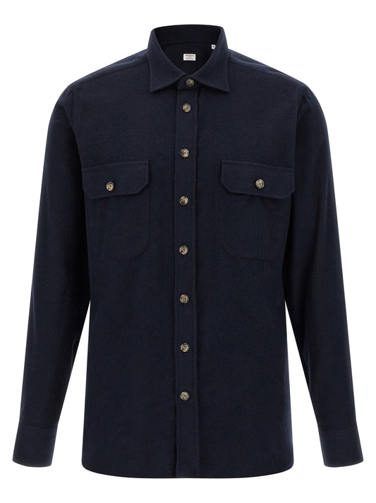 BORRIELLO Blue Cotton Blouse