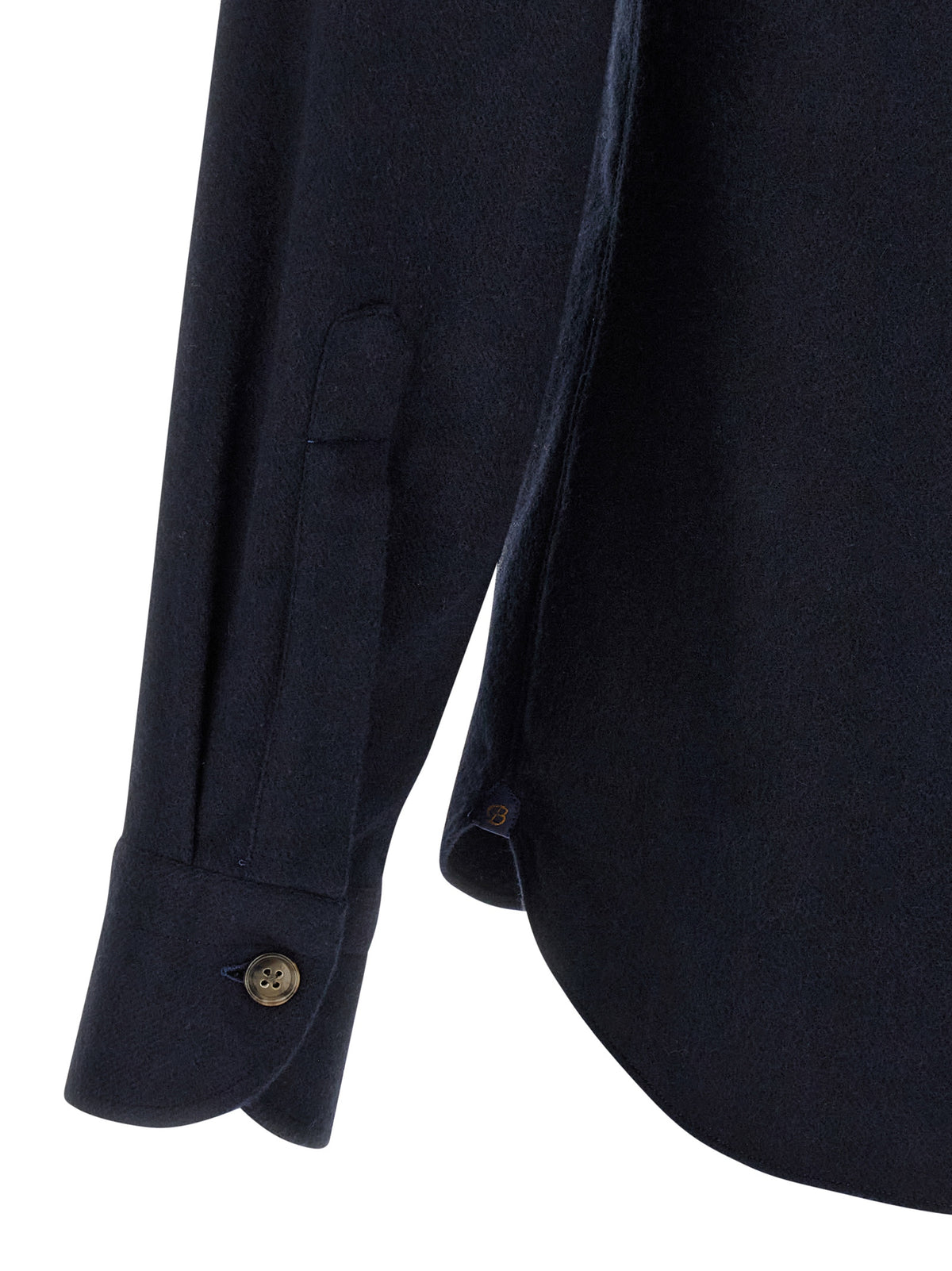 BORRIELLO Blue Cotton Blouse for Men