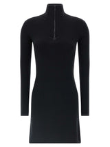 Courrèges Black Merino Wool Short Dress