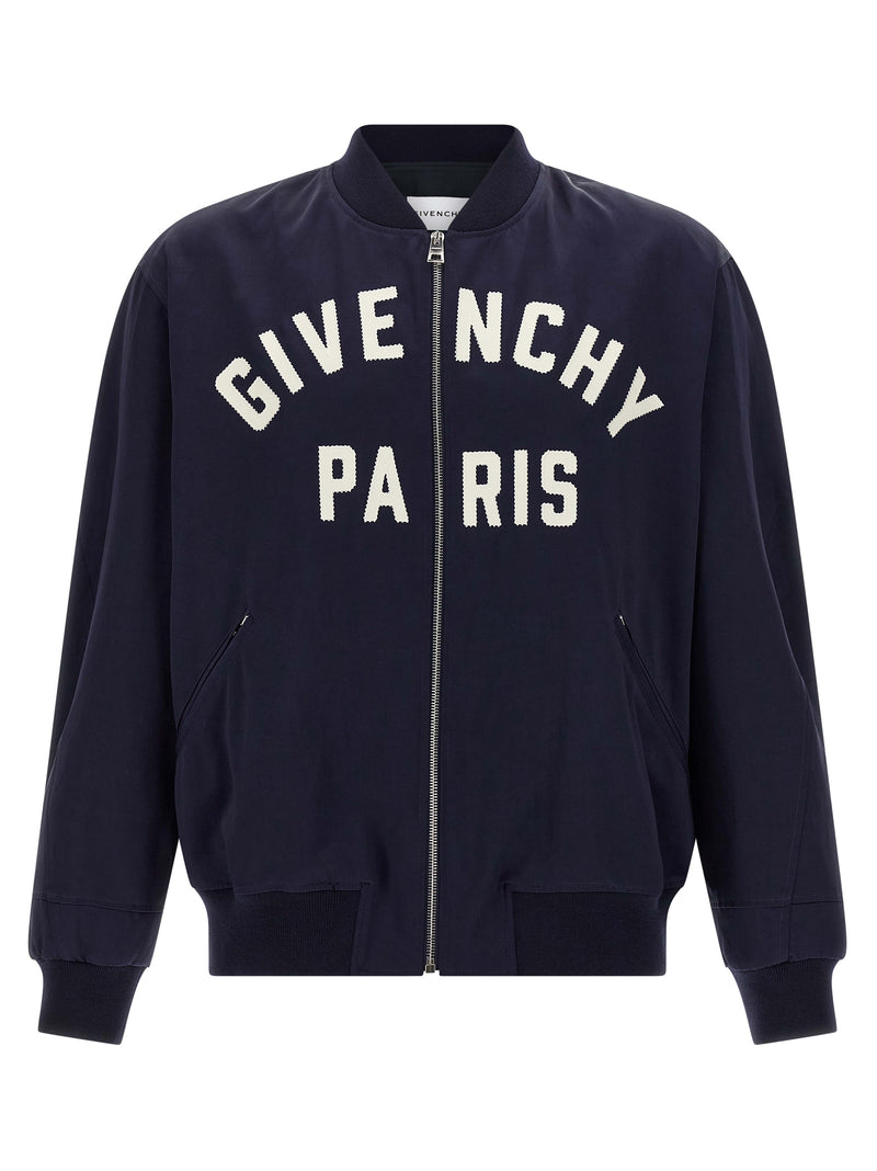 Givenchy Blue Cotton Bomber Jacket for Men