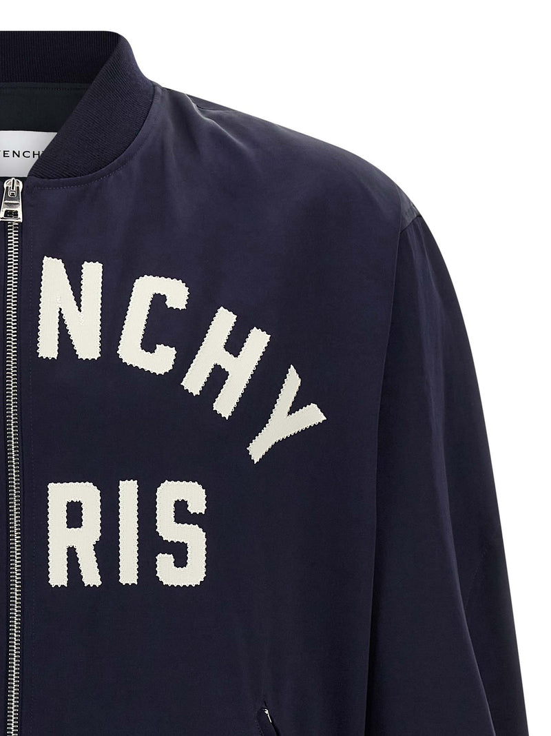 Givenchy Blue Cotton Bomber Jacket for Men