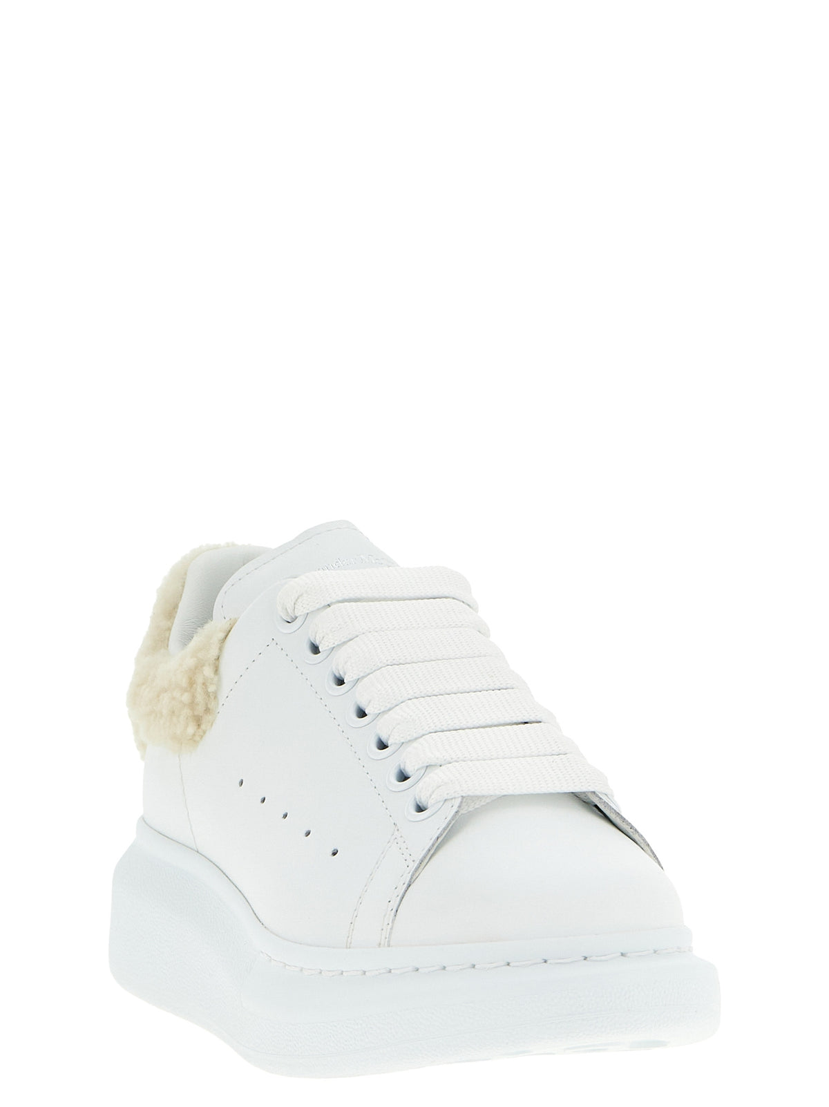 Alexander McQueen Beige Calfskin Chunky Sneakers for Women