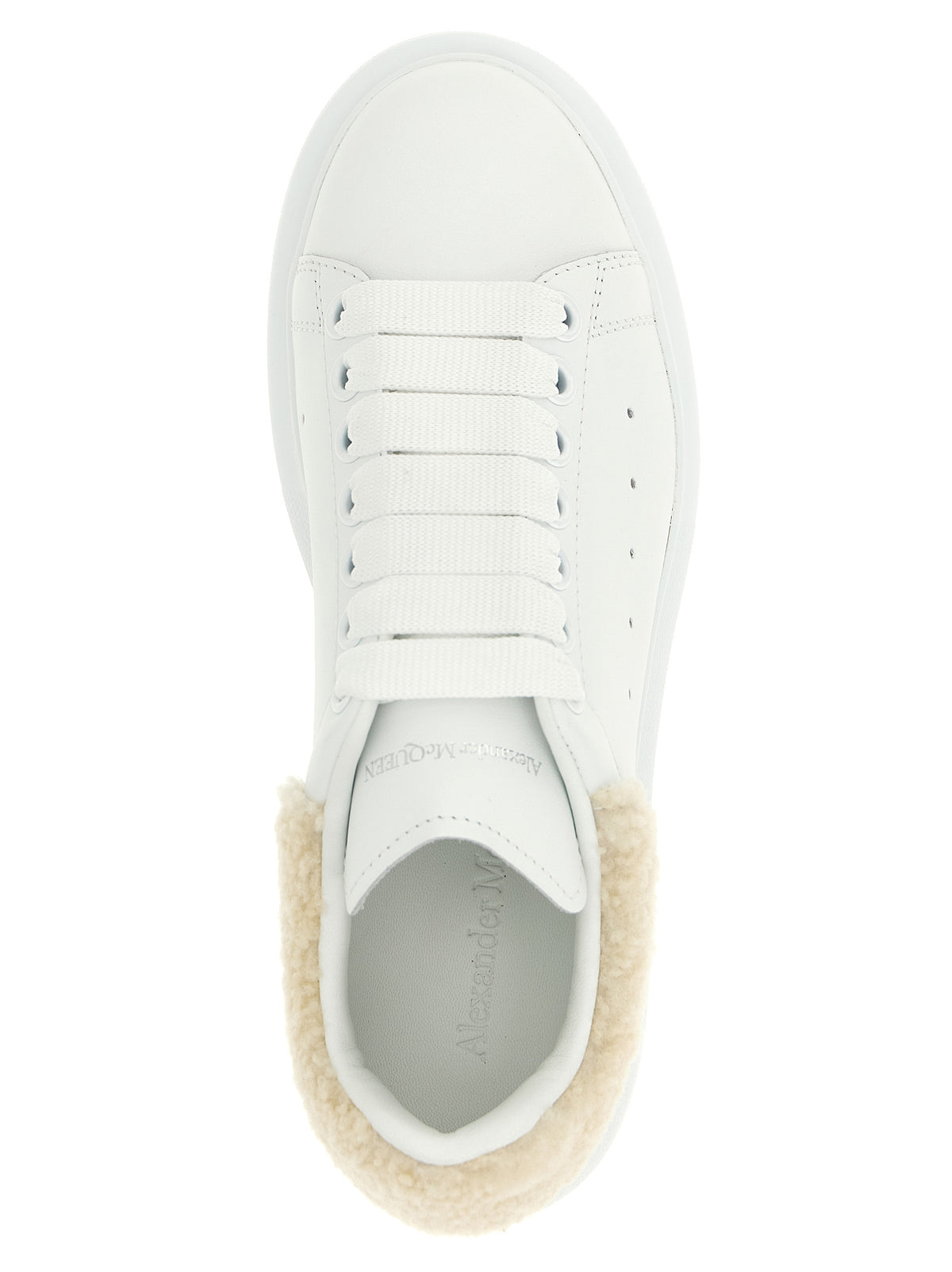 Alexander McQueen Beige Calfskin Chunky Sneakers for Women