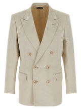 Tom Ford Beige Cotton Blazer - Sophisticated Elegance