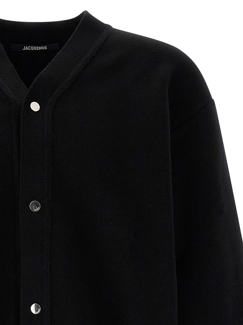 Jacquemus Cardigan en laine mérinos noir