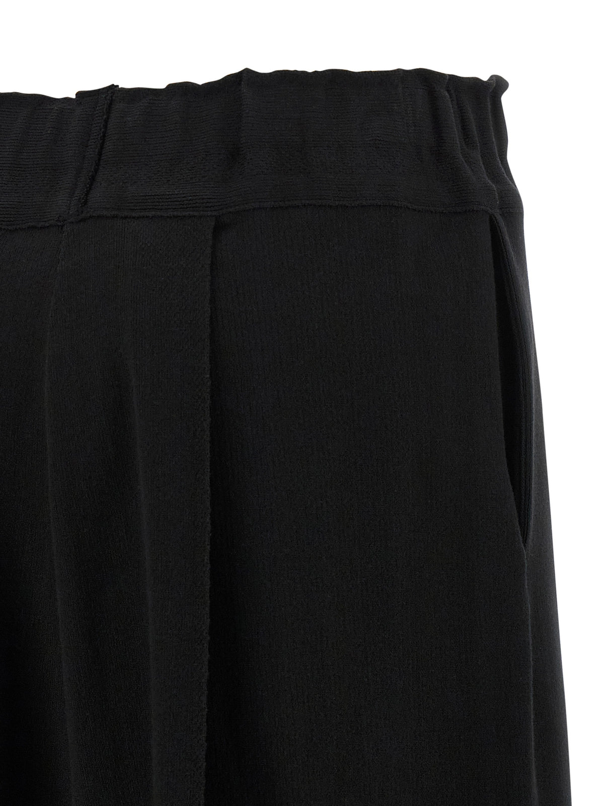 Issey Miyake Black Cotton Casual Pants