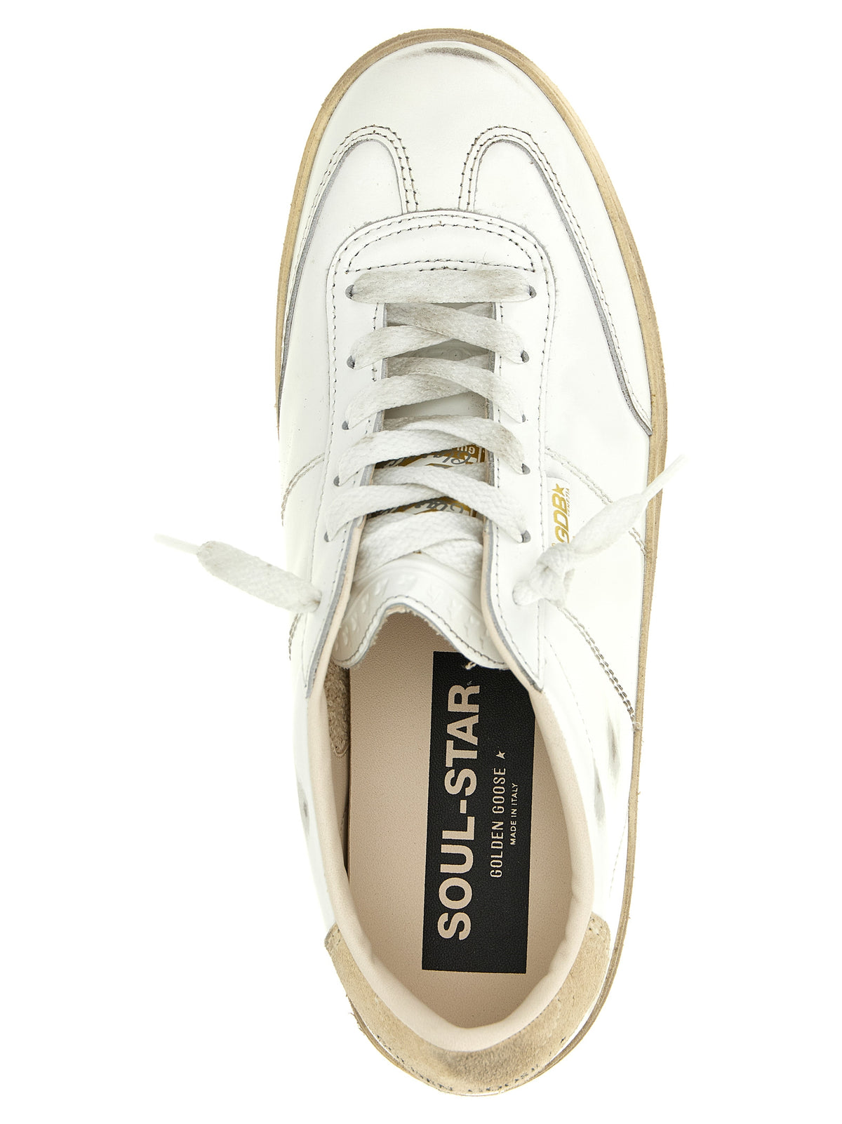 Baskets Golden Goose en cuir de vachette blanc
