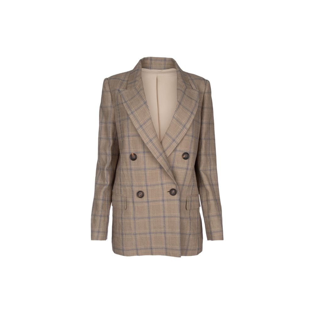 Blazer Brunello Cucinelli en lin marron