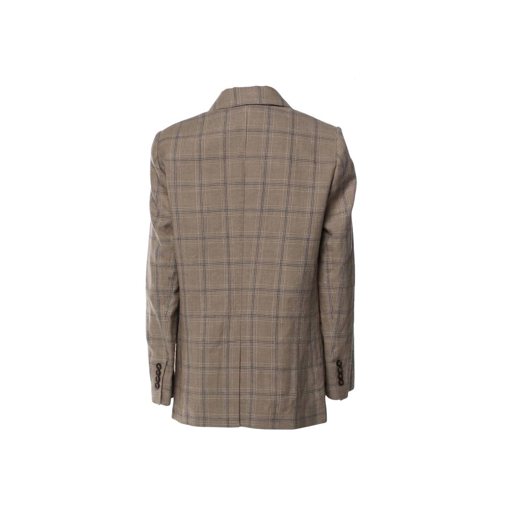 Blazer Brunello Cucinelli en lin marron