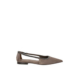 Brunello Cucinelli Gray Leather Flats for Women