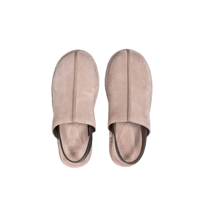Mules en cuir marron Brunello Cucinelli