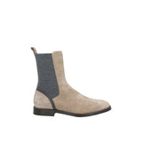 Bottes Chelsea en cuir beige Brunello Cucinelli