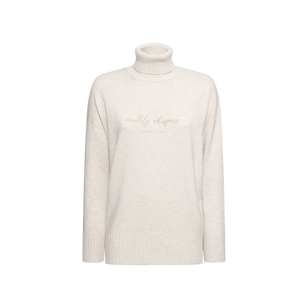 Brunello Cucinelli Beige Cashmere Turtleneck for Women