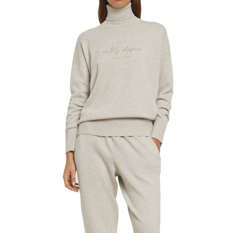 Brunello Cucinelli Beige Cashmere Turtleneck for Women