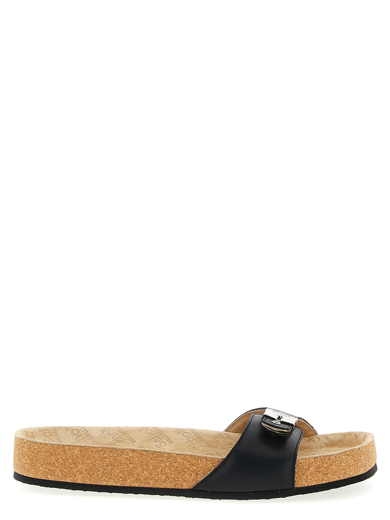 Mules Balenciaga en cuir de veau noir