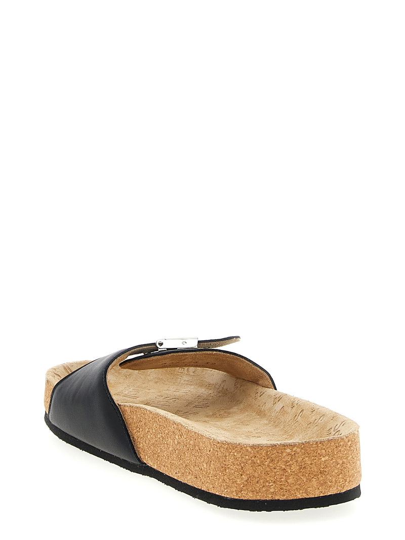 Mules Balenciaga en cuir de veau noir