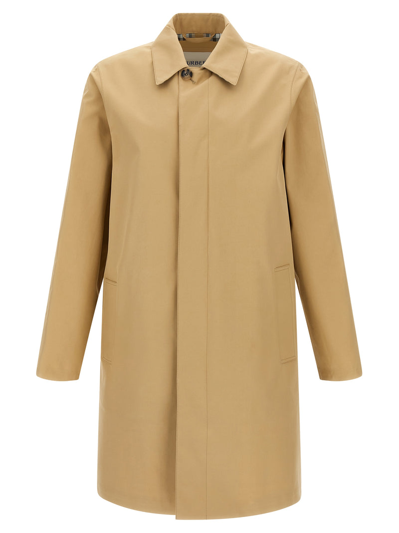 Burberry York Car Coat - Beige Cotton Trench Coat for Men