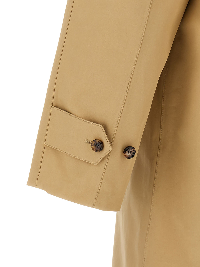Burberry York Car Coat - Beige Cotton Trench Coat for Men