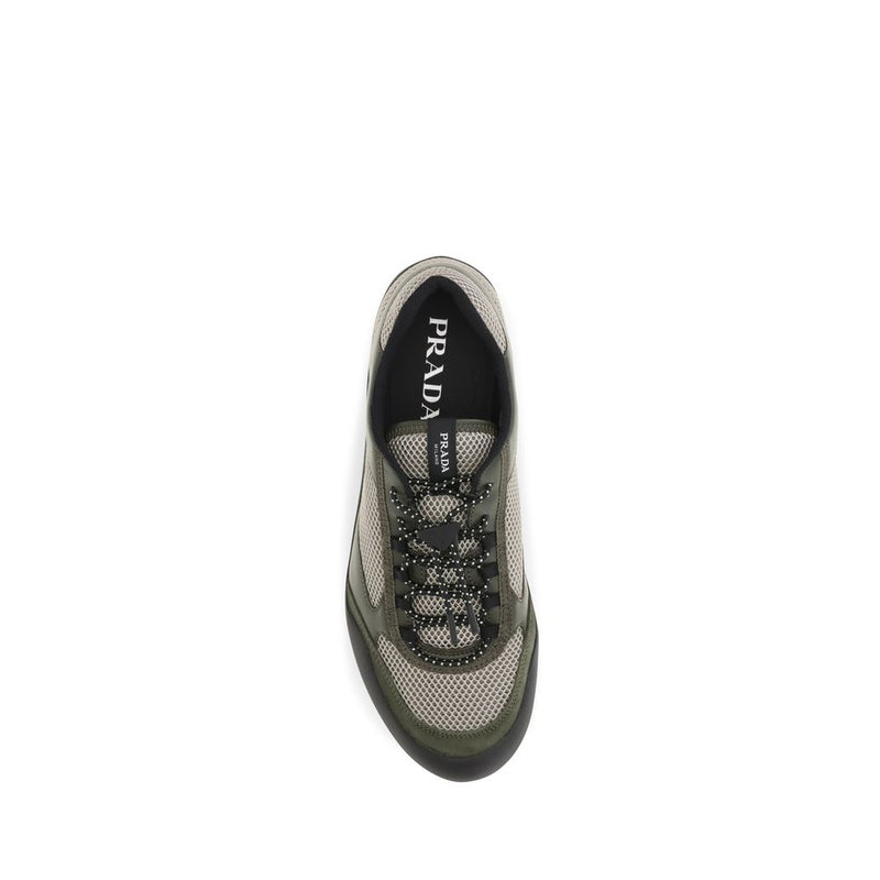 Prada Speedrock Bicolor Polyester Athletic Sneakers