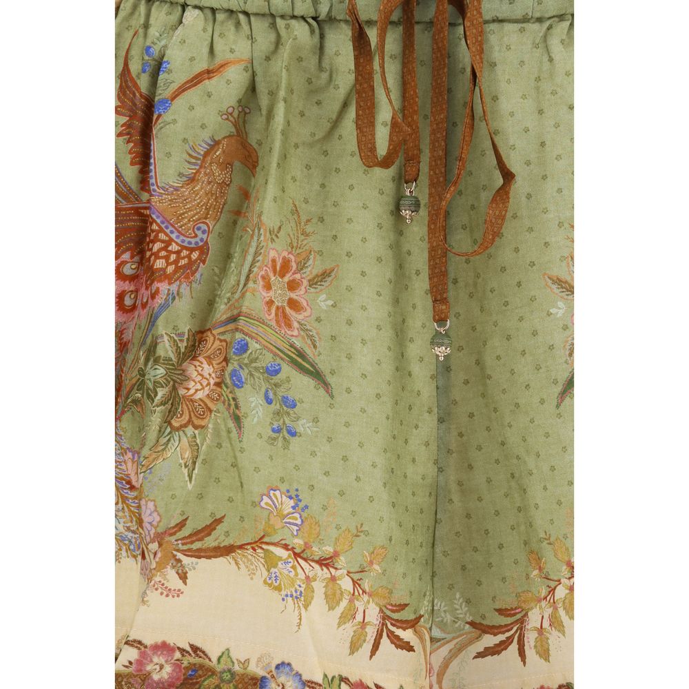 Zimmermann Indra Multicolor Silk Bermuda Shorts