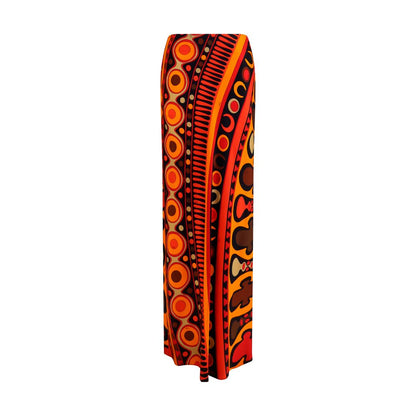 Jupe longue orange en viscose Emilio Pucci