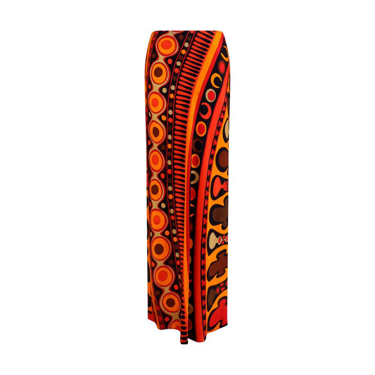Jupe longue orange en viscose Emilio Pucci