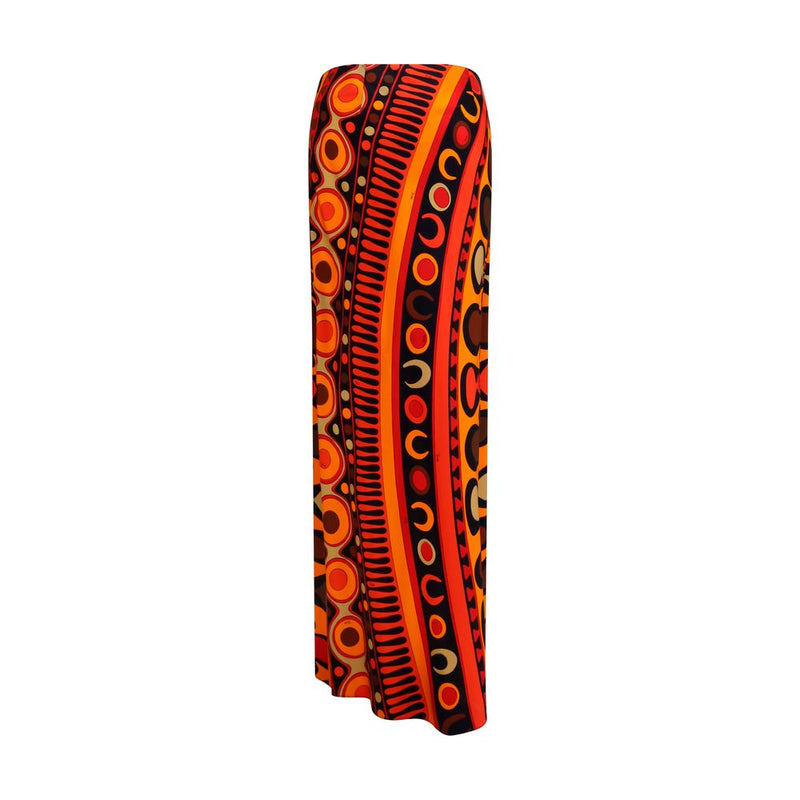 Jupe longue orange en viscose Emilio Pucci