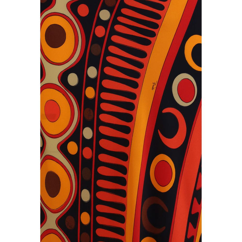 Jupe longue orange en viscose Emilio Pucci