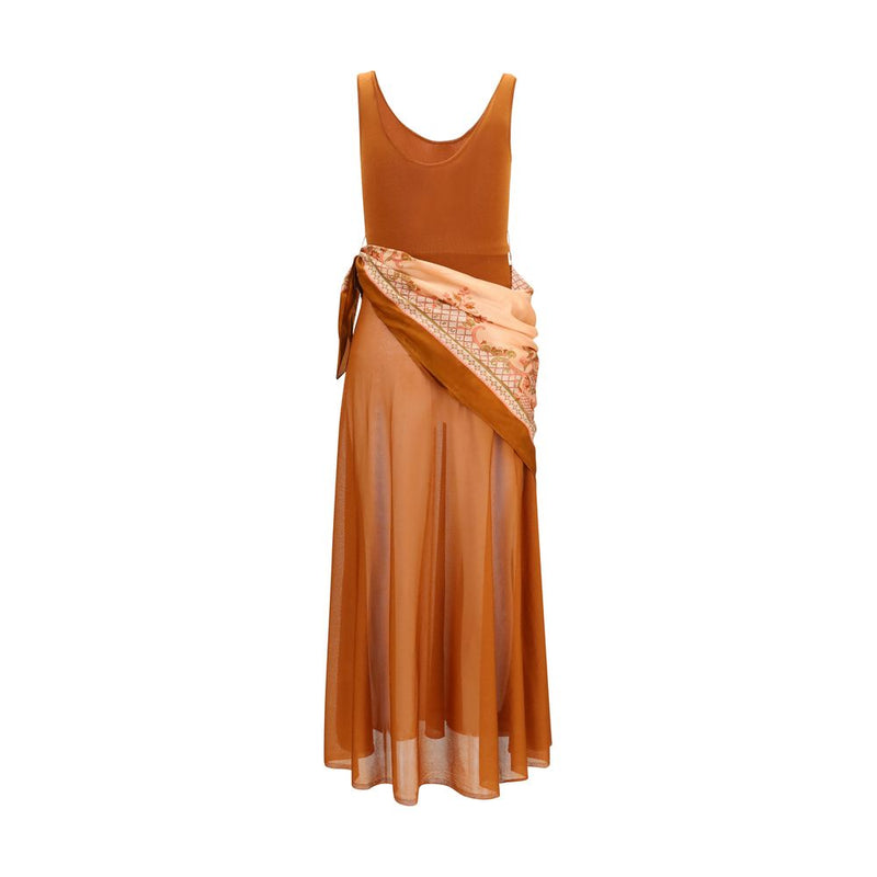 Zimmermann Aster Brown Viscose Maxi Dress