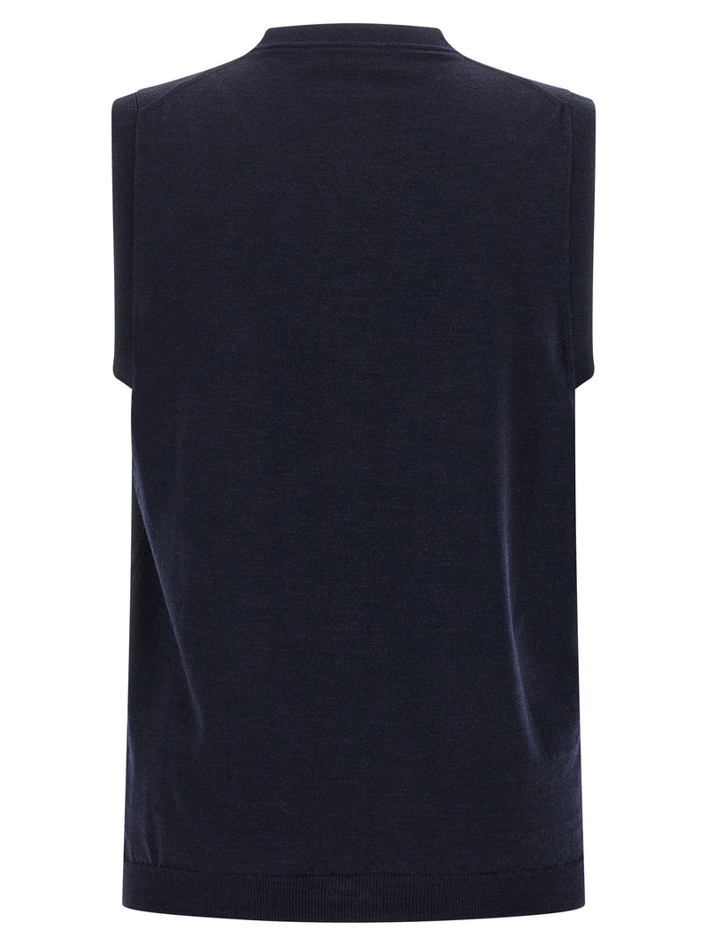 ZANONE Blue Virgin Wool Cardigan for Men