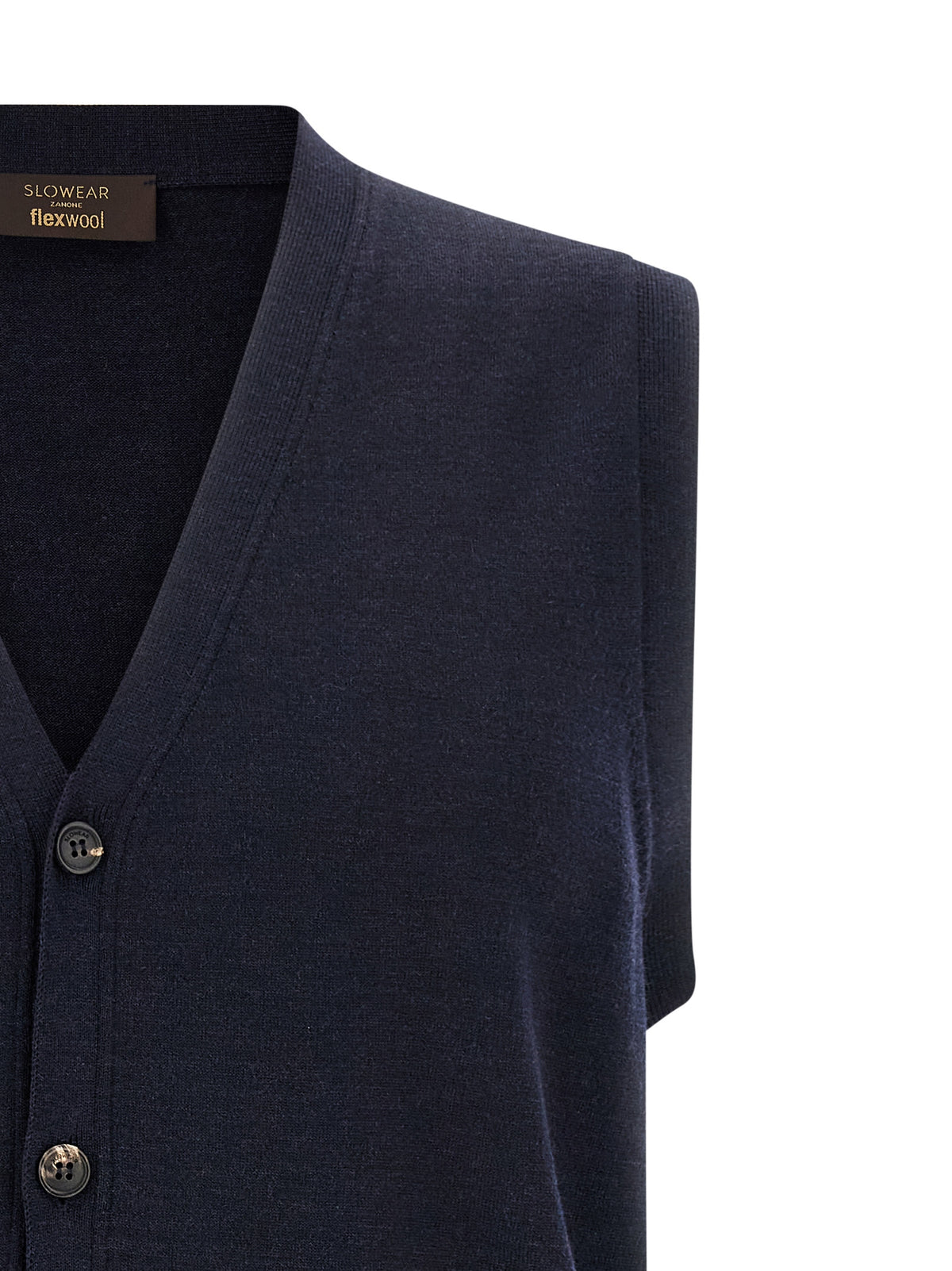 ZANONE Blue Virgin Wool Cardigan for Men