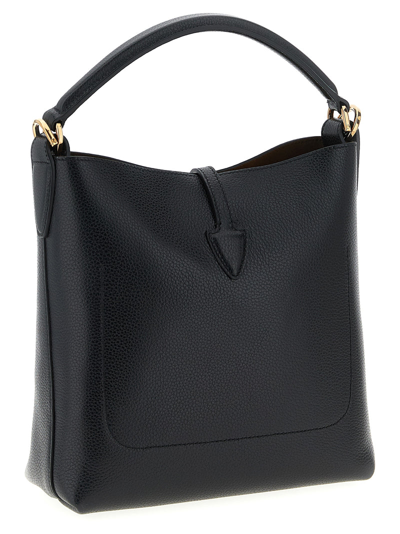 Tod's Black Calfskin Mini Bucket Handbag