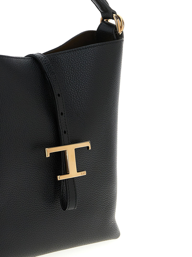 Tod's Black Calfskin Mini Bucket Handbag
