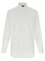Balenciaga White Cotton Blouse - Elegant Men's Shirt