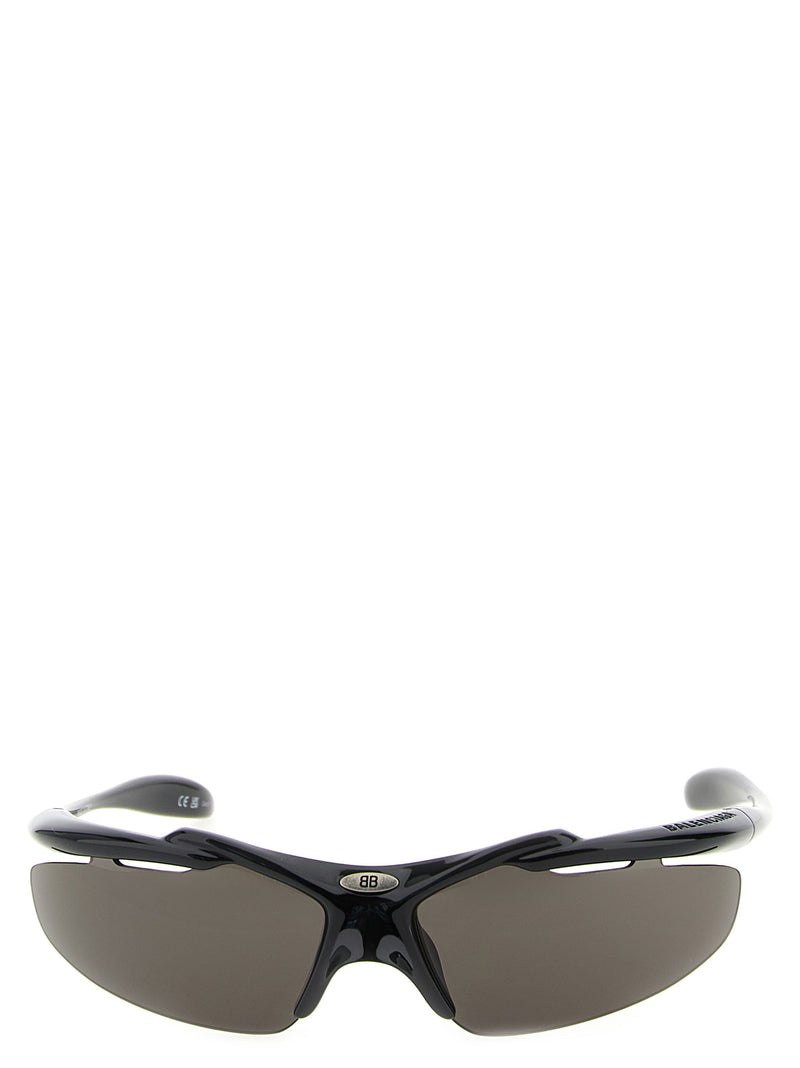 Lunettes de soleil Balenciaga noires en polyamide