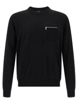 Fendi Black Virgin Wool Cardigan for Men