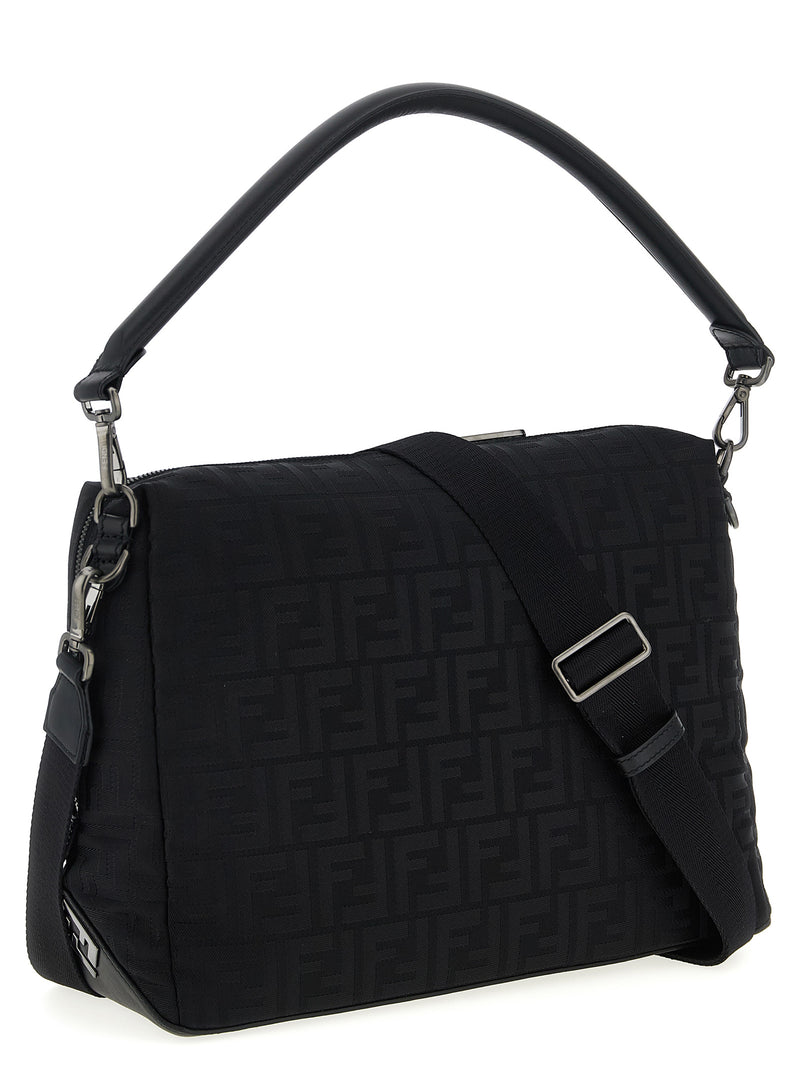 Sac bandoulière Fendi en polyamide noir