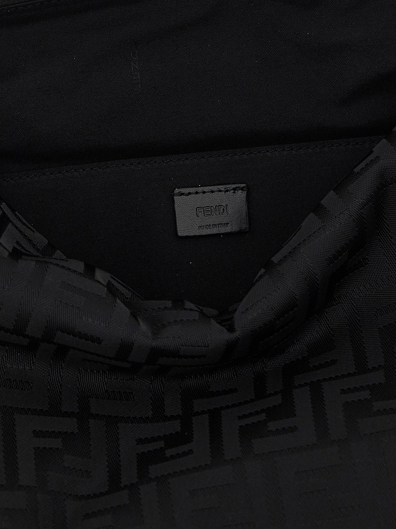 Sac bandoulière Fendi en polyamide noir