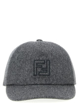 Fendi Gray Wool Cap (Baseball Hat)