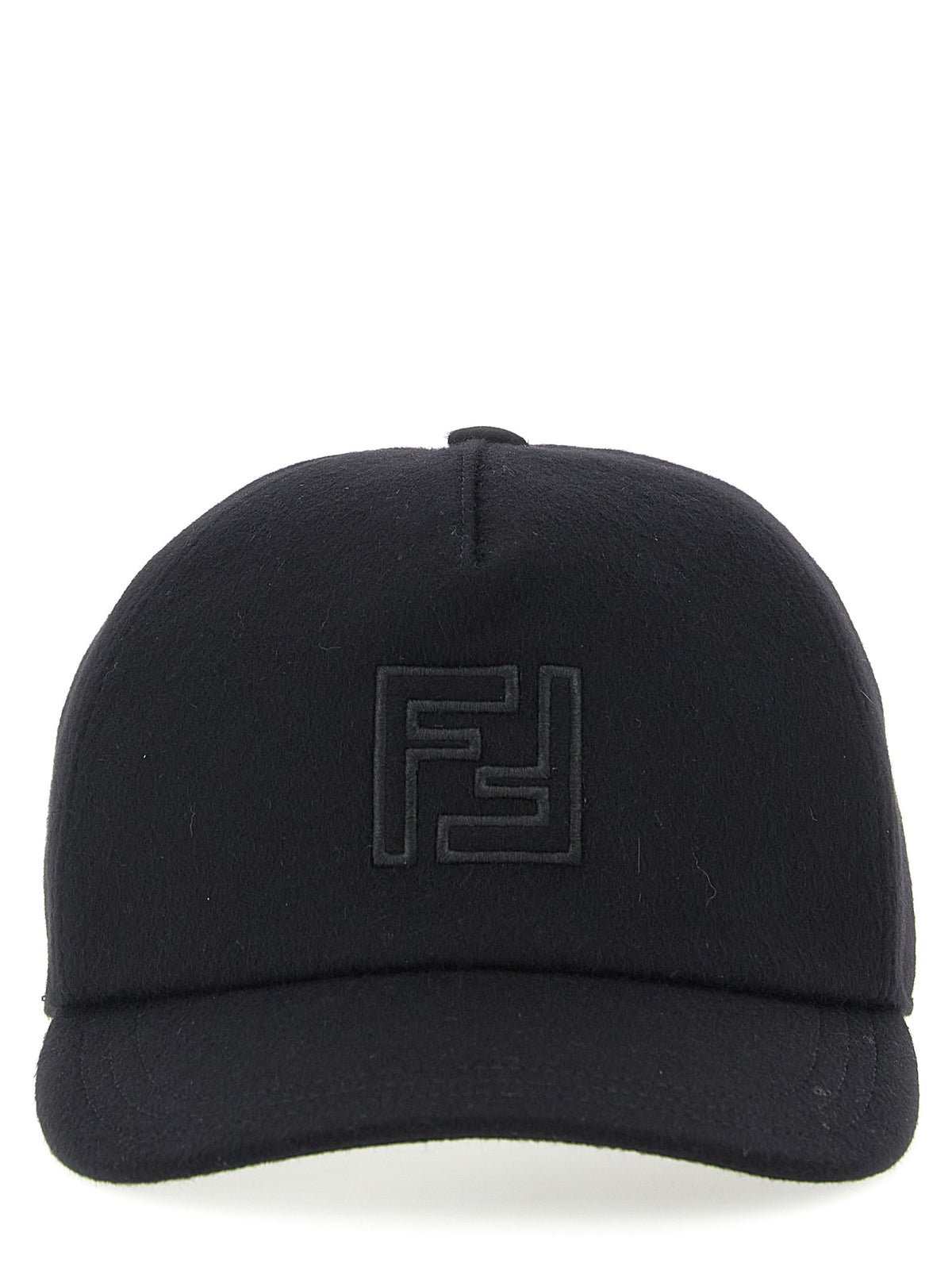 Fendi Black Wool Cap (Baseball Hat)