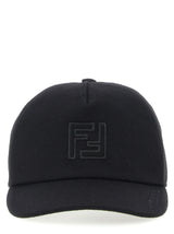 Fendi Black Wool Cap (Baseball Hat)